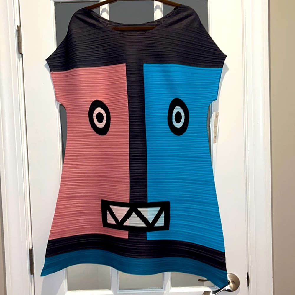 Blue and Pink Face Dress